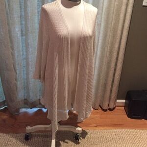 Chicos White and gold cardigan - 16 Like New